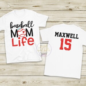 Personalized Glitter Baseball Shirt, Custom Baseball Mom Shirt, Baseball Mom Life, Baseball Shirts, Baseball Mom Shirts, Customize