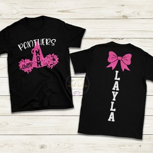 Personalized Glitter Cheer Shirt, Custom Cheer Mom Shirt, Personalized Cheerleading Mom Shirt, Cheer Shirts, Cheer Mom Shirts