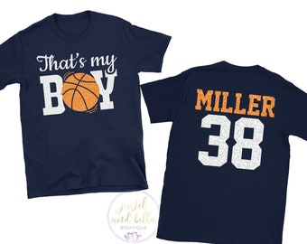 Personalized Glitter Basketball Shirt, Custom Basketball Mom Shirt, That's My Boy Basketball Shirt, Glitter Basketball Mom Shirts