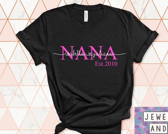 Personalized Grandma Shirts, Custom Grandma Shirts, Personalized Mother's Day Gift, Custom Mother's Day Gift, Nana Gift, Gigi Gift, Oma Gift