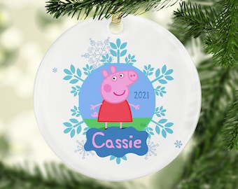 Peppa Pig Ornament Etsy