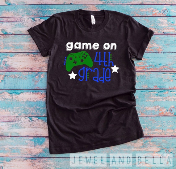Game On 4th Grade Shirt, Boys Back to School Shirt, Boys First Day of School Shirt, 4th Grade Shirt, Video Game Back to School Shirt