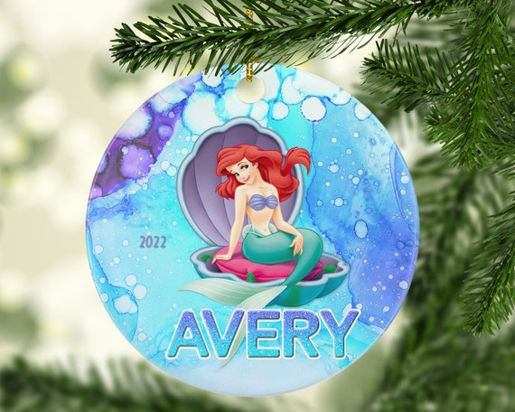 Personalized Little Mermaid Christmas Ornament