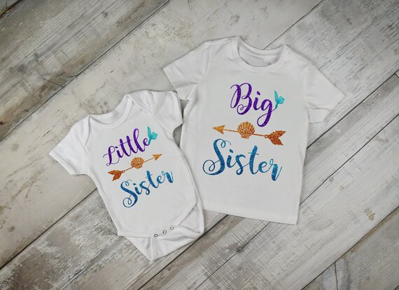Big Sister Little Sister Shirts, Big Sister Mermaid Shirt, Little Sister Mermaid Shirt