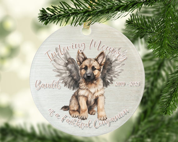 Personalized German Shepherd Memorial Ornament