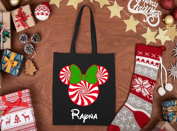 Custom Minnie Mouse Tote Bag, Mickey's Very Merry Christmas Party Bag
