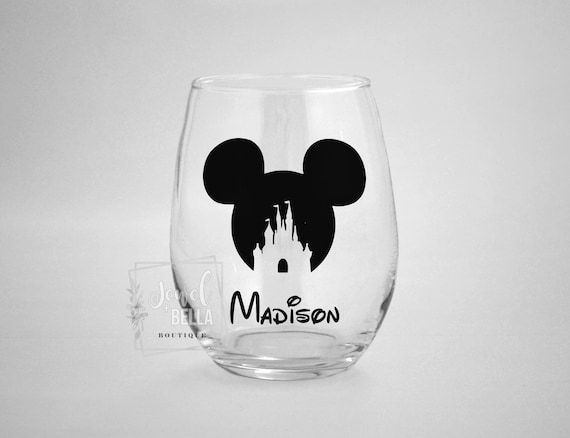 Personalized Disney World Wine Glass