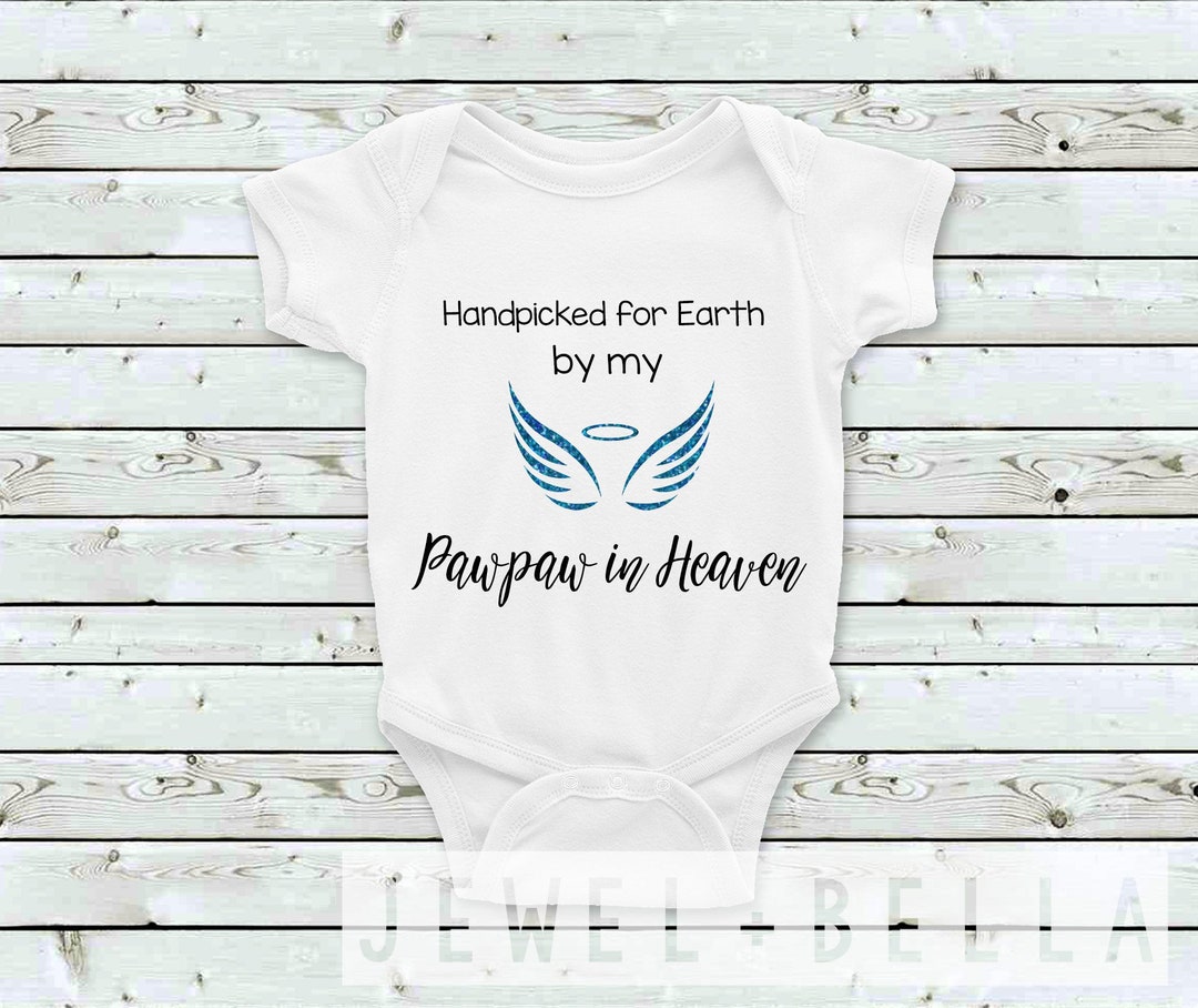Handpicked for Earth by My Grandpa in Heaven Baby Onesie, Memorial Baby