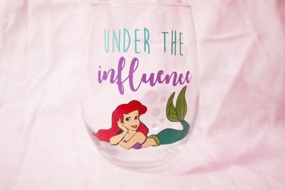 Under the Influence Little Mermaid Wine Glass