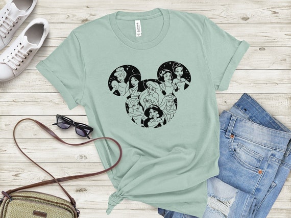 Disney Princess Mickey Head Shirt