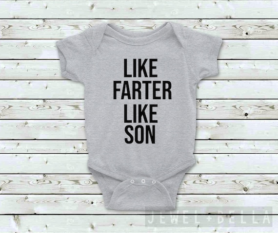 Like Farter Like Son Baby Onesie, Funny Baby Onesies, Funny Dad Onesies, Gifts for Dad, Father's Day Gift, Dad and Son Matching Shirts