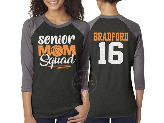 Personalized Glitter Basketball Shirt, Custom Basketball Mom Shirt, Senior Basketball Mom