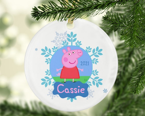 Personalized Peppa Pig Christmas Ornament