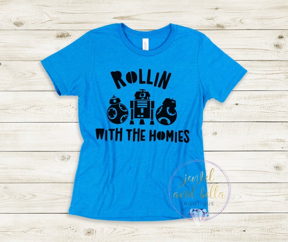 Rollin With The Homies Star Wars Shirt, Star Wars Kids Shirt, Kids Disney Shirt, WDW Trip Shirt, Boys WDW Shirt, Boys Disney Tee