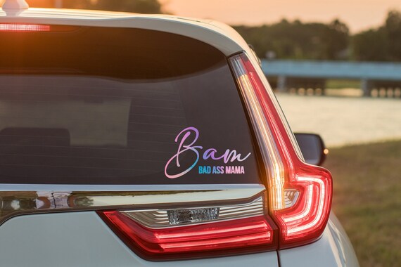 BAM Bad Ass Mama, Funny Mom Car Decals