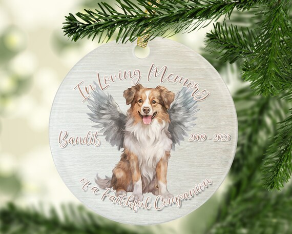 Personalized Australian Shepherd Memorial Ornament