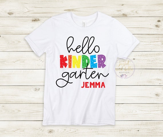 Personalized First Day of Kindergarten Shirts