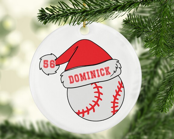 Personalized Baseball Christmas Ornament