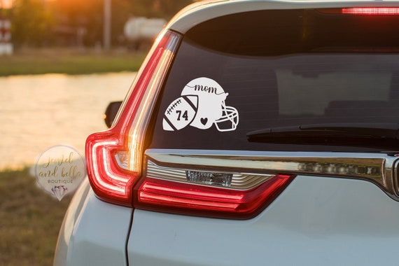 Custom Football Mom Car Decal