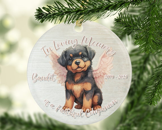 Personalized Rottweiler Memorial Ornament