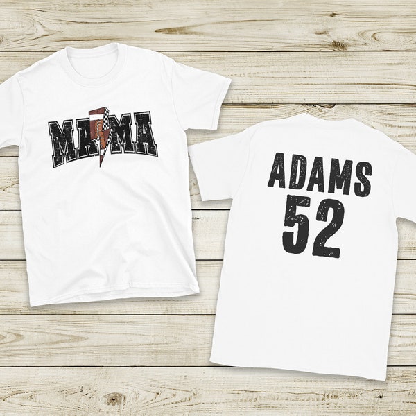 Personalized Distressed Football Mama Shirt, Custom Football Mom Shirt, Grunge Football Mom Tee, Football Shirts, Football Mom Shirts