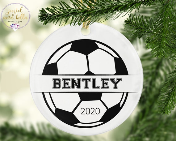 Personalized Soccer Christmas Ornament, Custom Soccer Christmas Ornament, Soccer Ornaments for Kids, Soccer Ornaments Teens, Soccer Gifts
