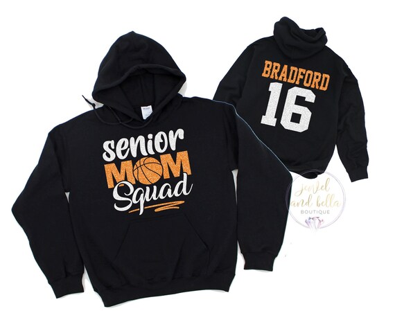 Personalized Glitter Basketball Hoodie, Custom Basketball Mom Hoodie, Senior Basketball Mom Hoodie, Basketball Hoodie