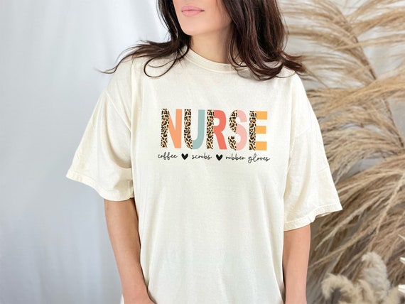 Coffee Scrubs Rubber Gloves Nurse Shirt