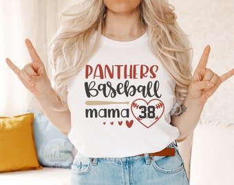 Personalized Baseball Mom Shirt, Custom Baseball Mom Shirt, Baseball Grandma, Baseball Shirts, Baseball Mom Shirts, Add Your Mascot