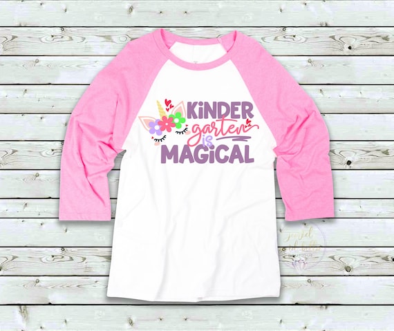 Kindergarten is Magical Unicorn Raglan
