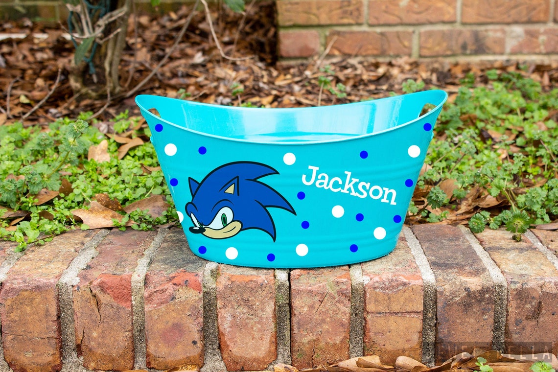 Personalized Sonic the Hedgehog Easter Basket Custom Sonic Etsy
