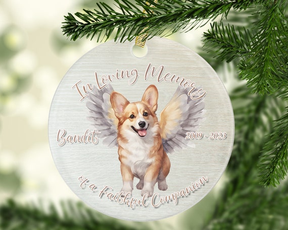 Personalized Corgi Memorial Ornament
