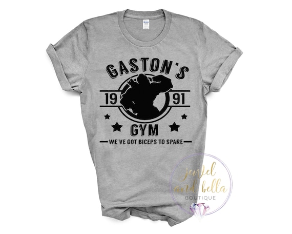 Gaston's Gym Shirt, Beauty and the Beast Shirts for Men