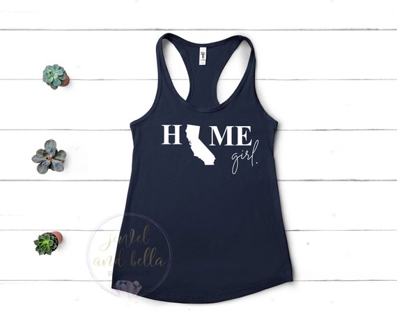 California Home Girl Tank Top, California Pride Tank, Women's California Tank Top, Trendy California Tank Top, Gifts for Her, Gifts for Mom