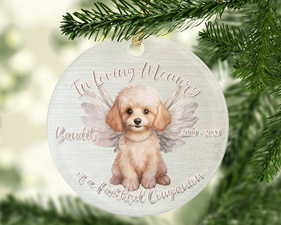 Personalized Poodle Memorial Ornament