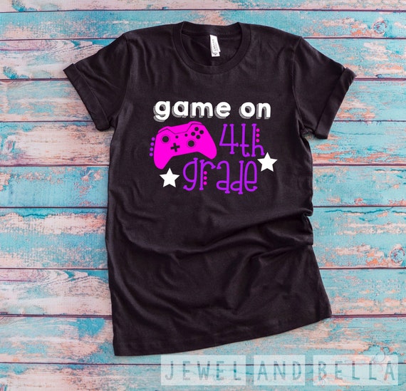 Game On 4th Grade Shirt, Girls Back to School Shirt, Girls First Day of School Shirt, 4th Grade Shirt, Video Game Back to School Shirt