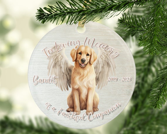 Personalized Golden Retriever Memorial Ornament