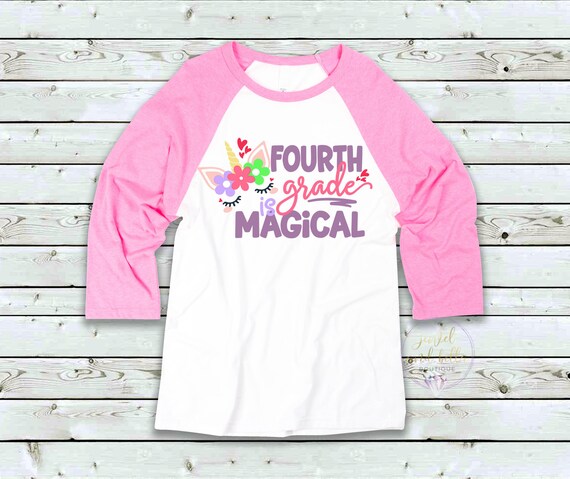 Fourth Grade is Magical Unicorn Raglan