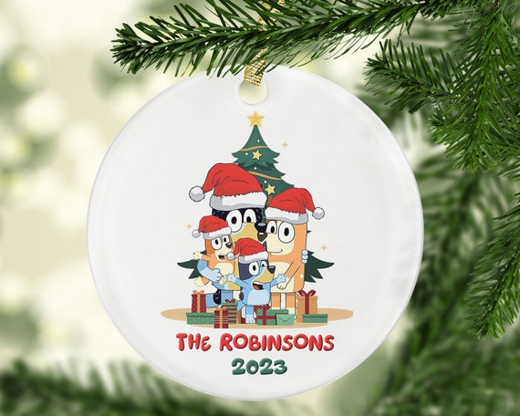 Personalized Bluey Christmas Ornament