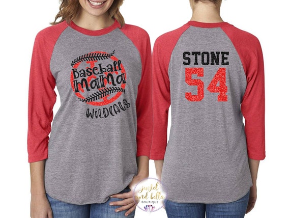 Personalized Baseball Mom Shirt with Mascot