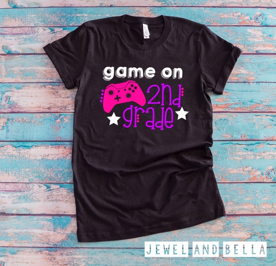 Game On 2nd Grade Shirt, Girls Back to School Shirt, Girls First Day of School Shirt, 2nd Grade Shirt, Video Game Back to School Shirt