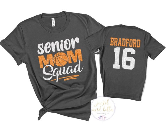 Personalized Glitter Basketball Shirt, Custom Basketball Mom Shirt, Senior Basketball Mom Shirt