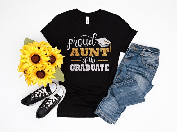 Camisa de tia orgullosa de la graduada camisa de graduacion de la escuela secundaria camisa de graduacion universitaria camisa de tia brillante camisas de tia orgullosa Etsy Mexico