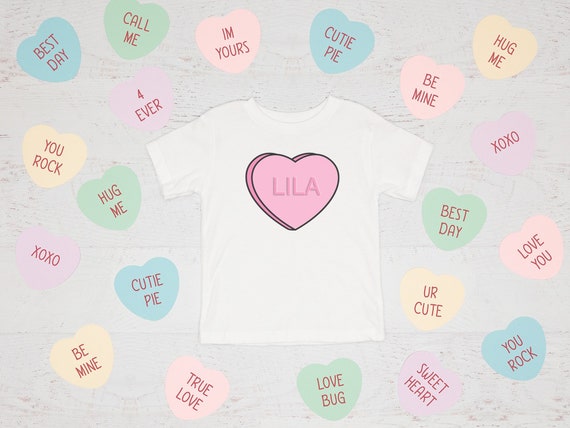 Personalized Valentine's Day Candy Heart Shirt