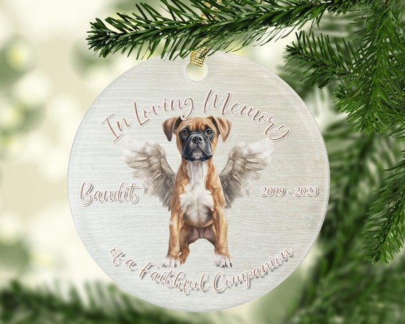 Personalized Boxer Memorial Ornament