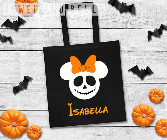 Jack Skellington Minnie Mouse Trick or Treat Tote