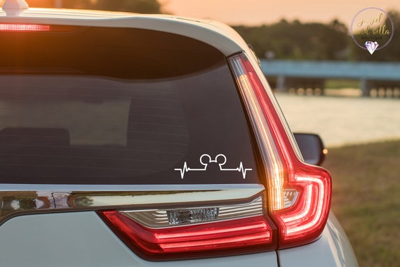 Mickey Mouse Heartbeat Bumper Sticker