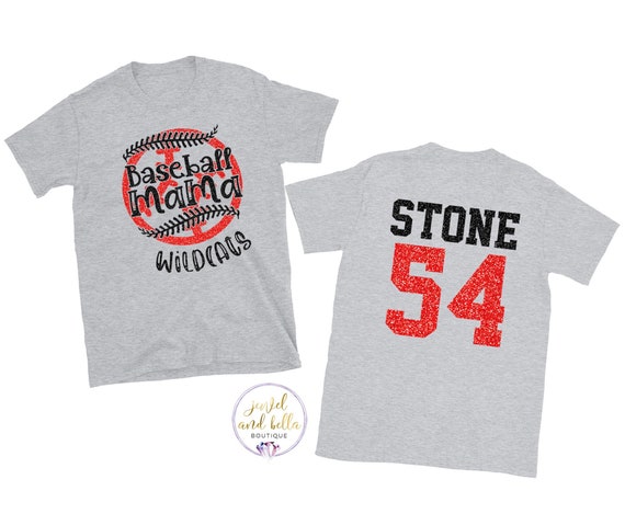 Personalized Baseball Mom Shirt