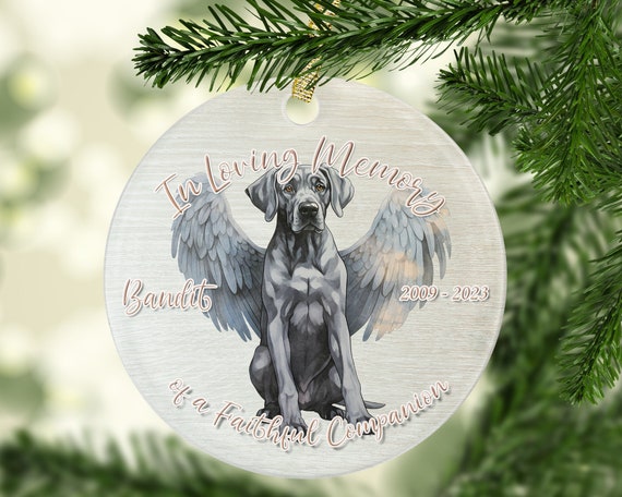 Personalized Great Dane Memorial Ornament