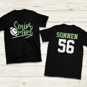 Personalized Glitter Senior Football Mom Shirt, Custom Football Mom Shirt, Senior Football Mom Shirt, Football Shirts, Football Mom Shirts
